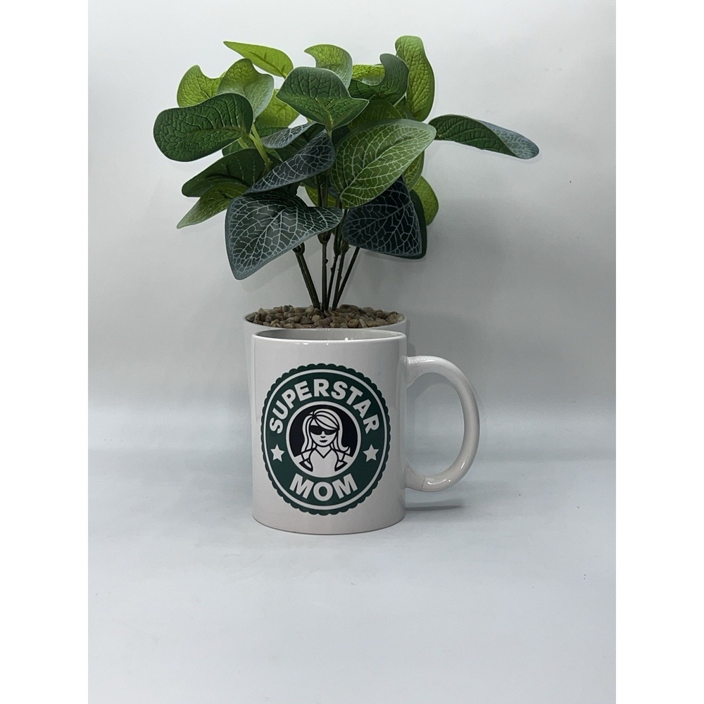 Parody Pastiche Coffee Cup Mug Superstar‎ Mom  11oz white Ceramic.